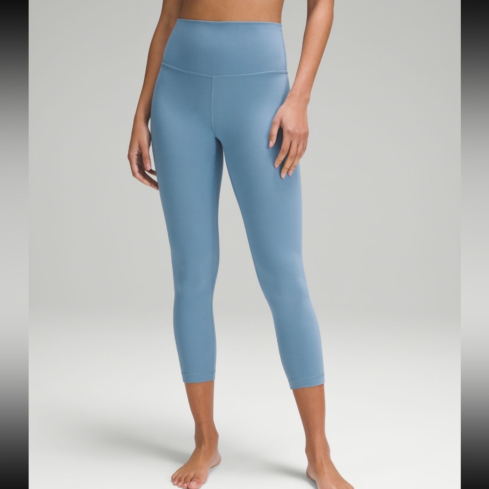 Lululemon Align HR Crop 23”.  Size 6.  Utility blue.